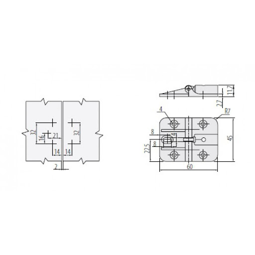 Петля бабочка GTV 