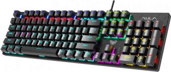 Клавіатура ігрова Aula Retribution Mechanical Keyboard EN/RU Blue switch (6948391240329) black 
