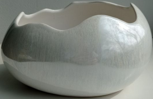 Ваза-кашпо Eterna 1712-7 7 см белая с сиянием 