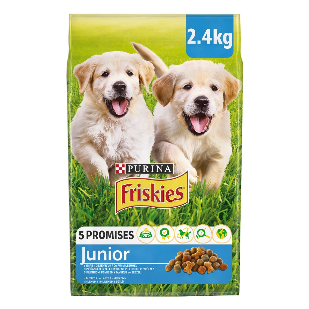 Корм сухий FRISKIES by Purina Junior з куркою, овочами та молоком 2,4 кг