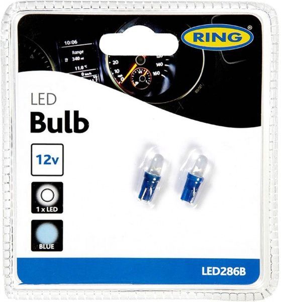 Лампа світлодіодна RinG (LED286B) T5 W2x4.6d 12 В 0,05 Вт 2 шт 4000
