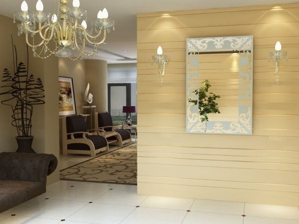 Зеркало настенное Модена белая краска 800x1200 мм 