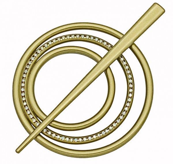 Заколка Круг 2 Элит d90 мм антик светлый В0024-5 MISLT