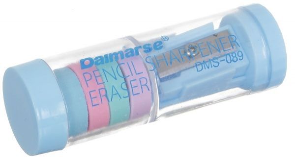 Набір гумок з чинкою блакитний