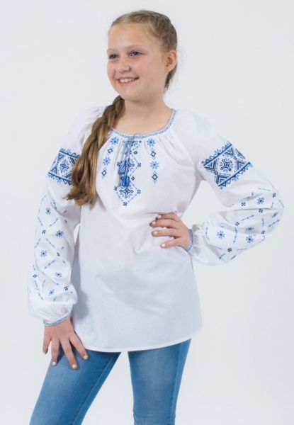 Сорочка-вишиванка Гармонiя Веснянка р.98 білий із синім 
