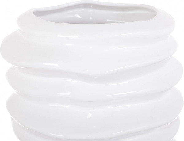 Ваза керамическая Тенсберг 19.5х30.5 см белая