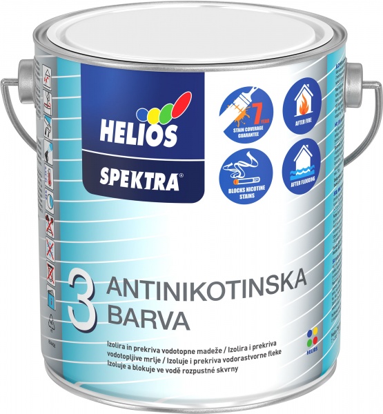 Фарба інтер'єрна акрилова SPEKTRA Антинікотинова B1 мат білий 0,75л 