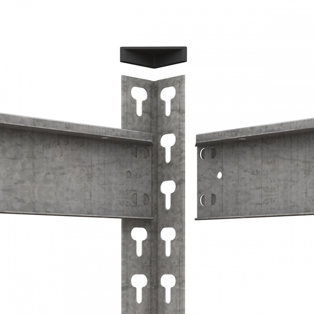 Стеллаж 2160x1200x500 мм Меткас Титан серый ДСП полки 5 шт. цинкованный