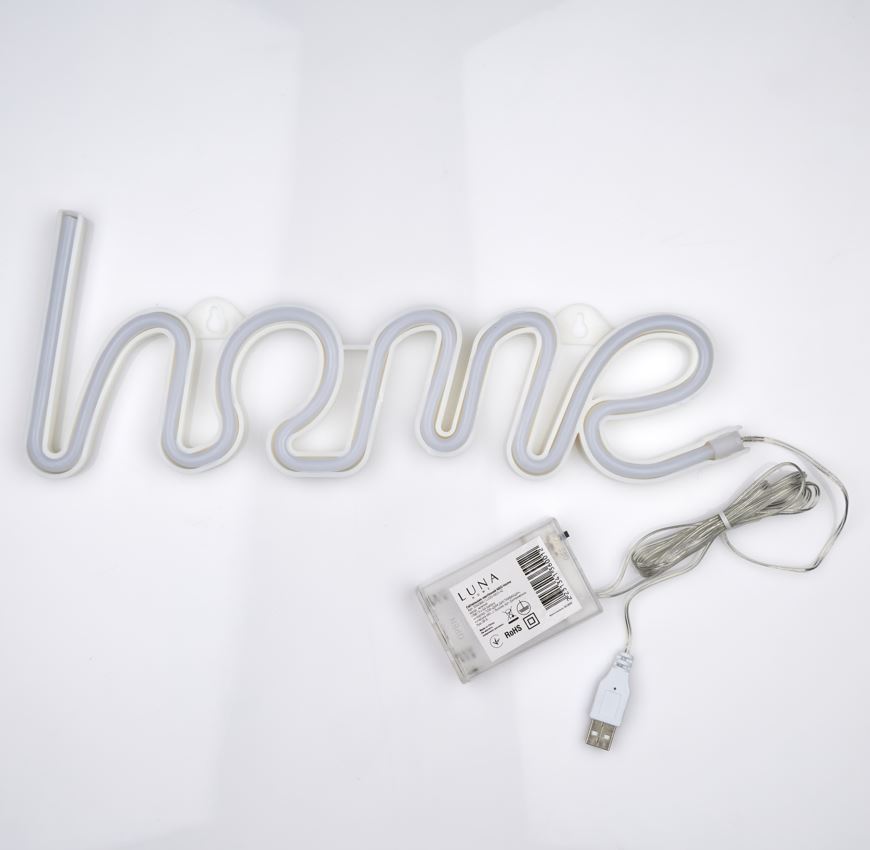 Неоновая вывеска Luna LUDS-NEO-42 Home теплый белый