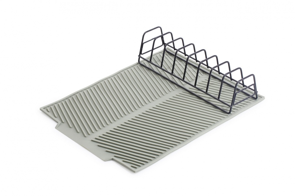 Сушарка для посуду Arino сірий/чорний (68804)