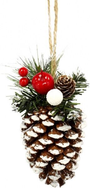 Декорация новогодняя Шишка 13 см W01-1228/111 