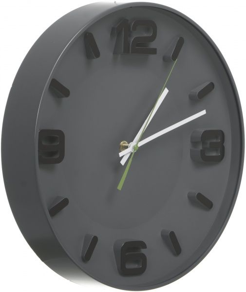 Годинник настінний Чорні цифри 33,5см 10052A