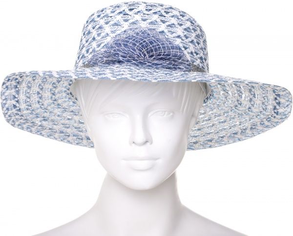 Шляпа one size голубой с белым