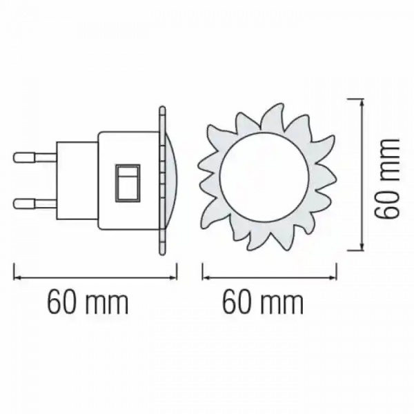 Нічник HOROZ ELECTRIC Rex 0,4 Вт білий 085-001-0002-010