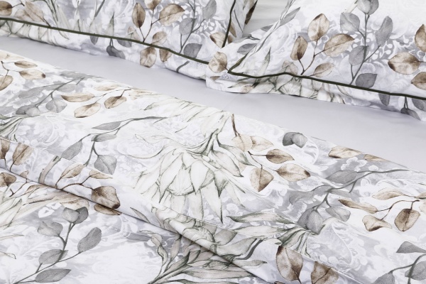 Комплект постельного белья Milassa 2 белый с принтом La Nuit (без простыни) 