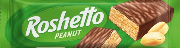 Батончик вафельный Roshen Roshetto Peanut с арахисовой начинкой 34 г 