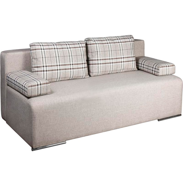 Диван прямий Берегиня Аполло мокко (беж), клітинка 1940x910x770 мм