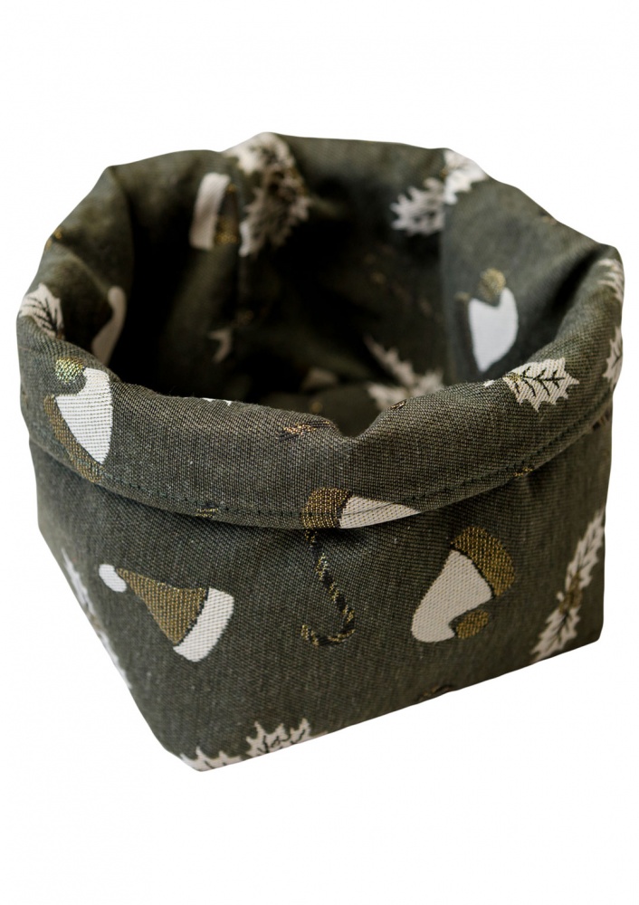 Хлібничка гобеленова Прованс Шапочки на зеленому 18x18 см