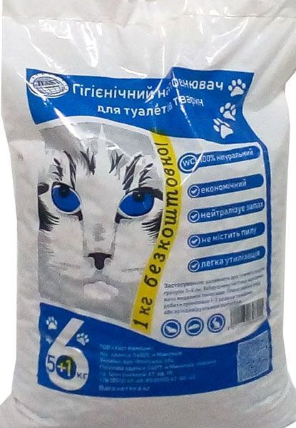 Наповнювач для туалету ХАСТ Компані природний 6 (5+1) кг