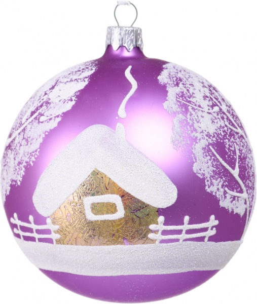 Шар новогодний мульти d 100 мм в ассортименте