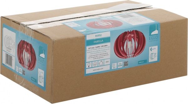 Люстра потолочная Eglo Fabella 1x60 Вт E27 розовый 95952 