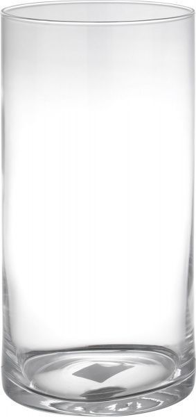 Ваза циліндр скляна прозора 16х32 см