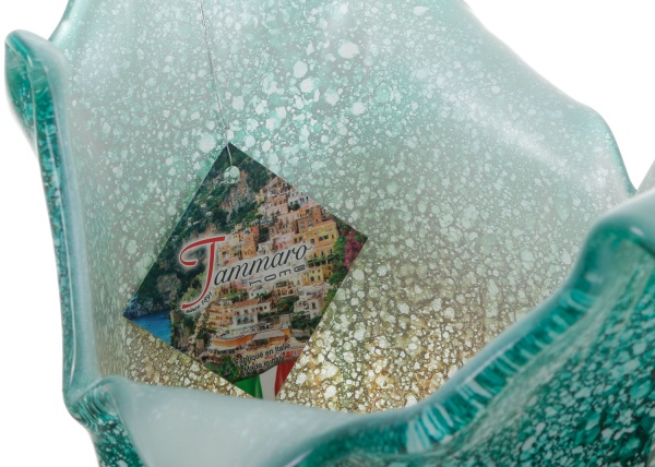 Ваза Antonio Tammaro Gocce 37 см бирюзовая 