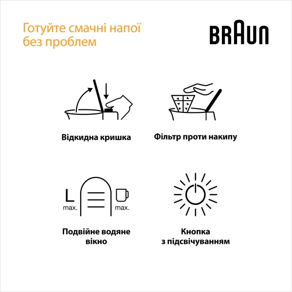 Электрочайник Braun WK1500BK 