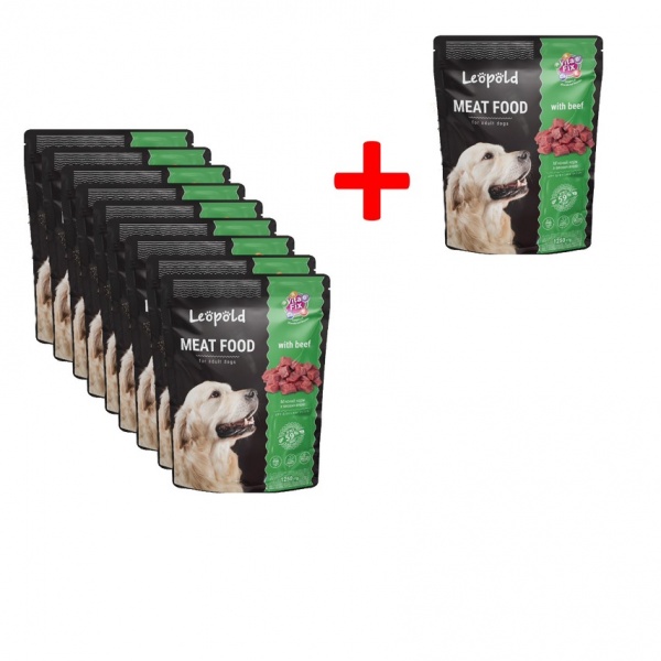 Корм вологий для усіх порід Леопольд асорті 10 шт. з яловичиною та куркою 12,5 кг