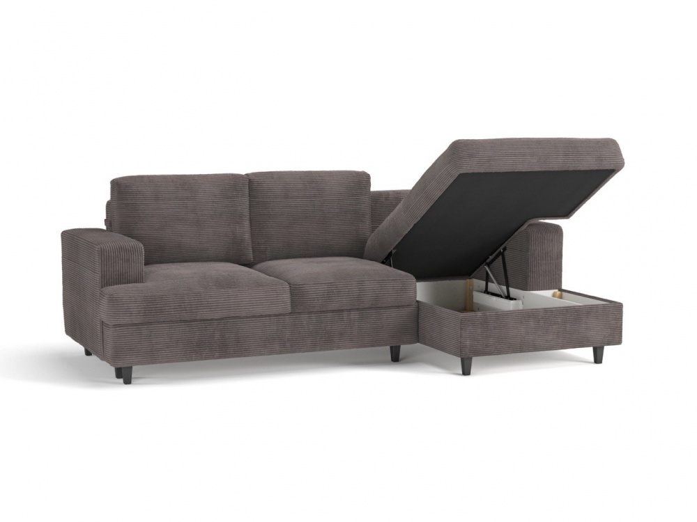 Диван угловой Мебель Прогресс Митчелл правосторонний мокко 2470x1440x900 мм