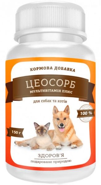 Витаминно-минеральный комплекс Цеосорб мультивитамины Плюс для собак и котов 150 г DMU-01/150-1000