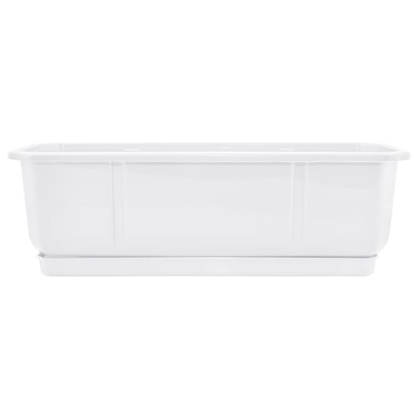 Ящик балконний Алеана Дама прямокутний 18л білий (112410) 