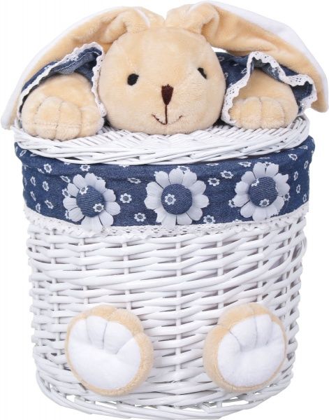 Корзина плетеная с текстилем детская 28х26 см JMA11-25RD-3 