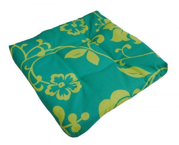 Подушка на стул 40х40х5 см бирюзовая