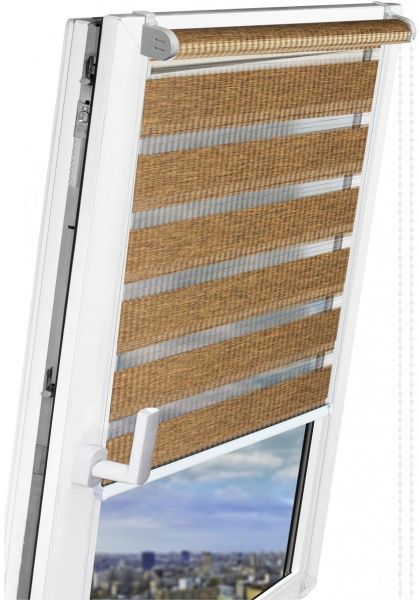 Ролета день-ночь Delfa Бамбук СРШ-01МК-42905 68x160 см мокко 