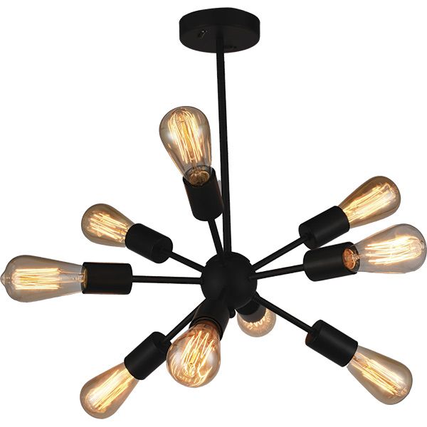Люстра стельова Accento lighting Corrida 9x40 Вт E27 чорний 