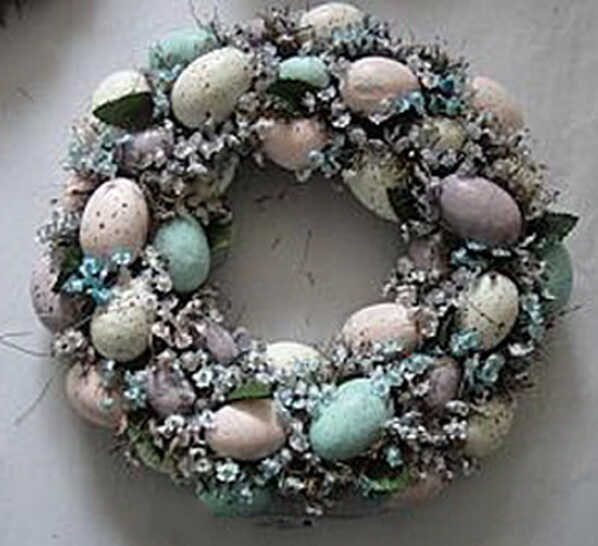 Венок пасхальный декоративный с яйцами A54081A 35 см