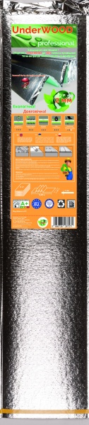 Подложка UnderWOOD Professional 2мм с алюминиевой мембраной/экраном