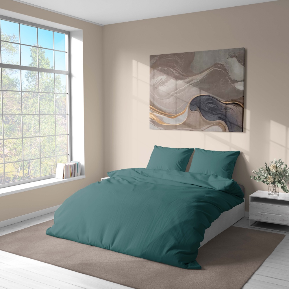 Комплект постільної білизни Mono поплін 2,0 зелений Luna