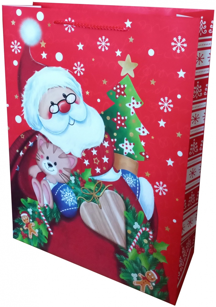 Пакет подарочный новогодний 18сх22 см Премиум детские дизайны Happycom International