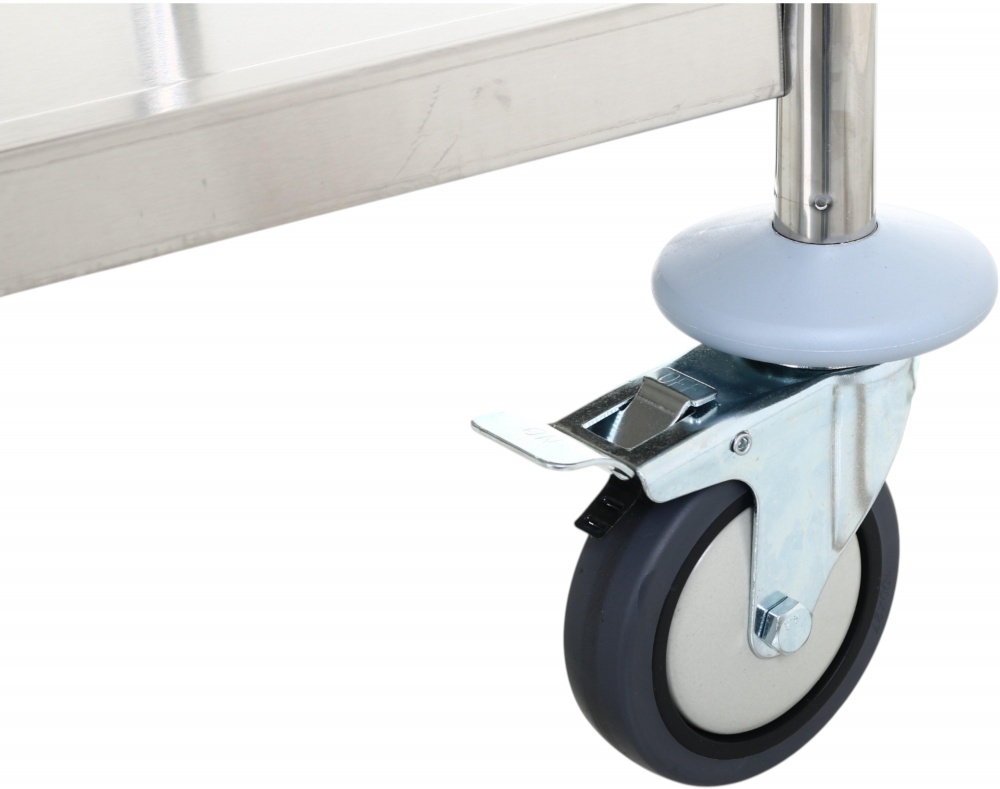 Тележка сервировочная 2 полки UFB 910x430х800 мм нержавеющая сталь