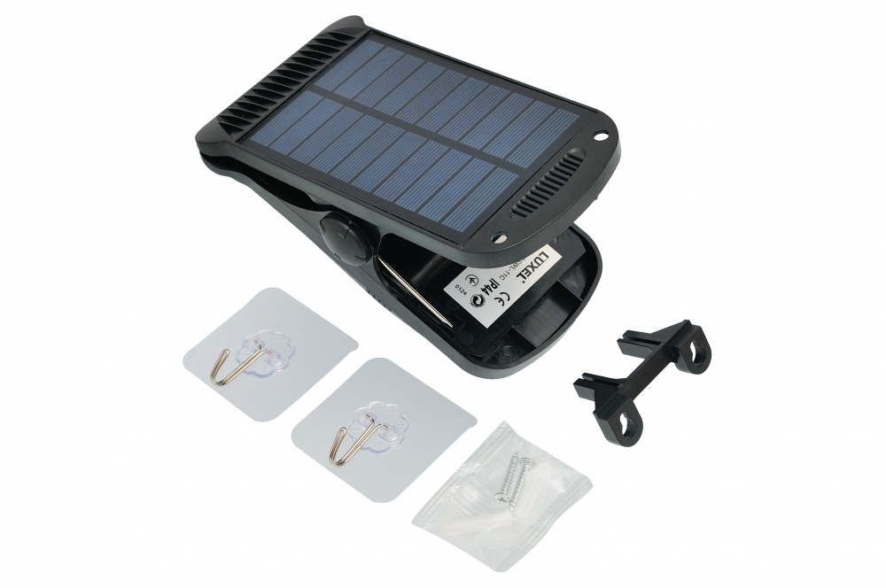 Светильник на солнечной батарее Luxel з датчиком движения и аккумулятором 15 Вт IP44 черный SSWL-11C