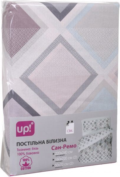 Комплект постільної білизни Triangle сімейний рожевий UP! (Underprice) 