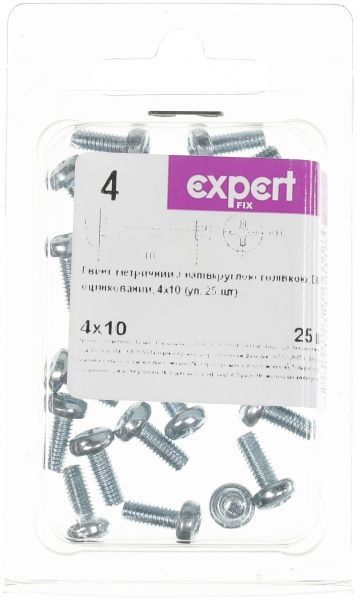 Винт метрический ЦБ DIN7985 4x10 мм 25 шт Expert Fix