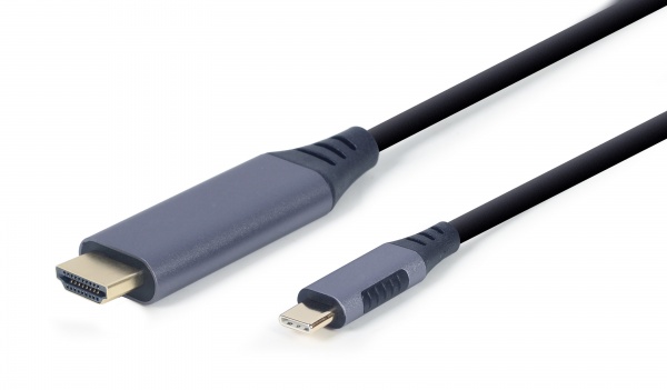 Кабель Cablexpert USB-C на HDMI, 4K 1,8 м серый (CC-USB3C-HDMI-01-6) 