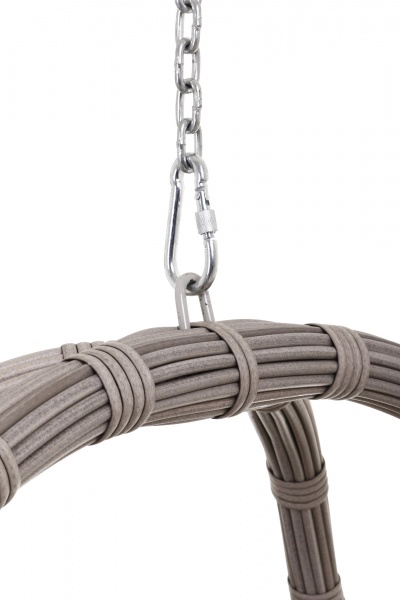 Кресло-кокон Цитрус широкое плетение светло-серый