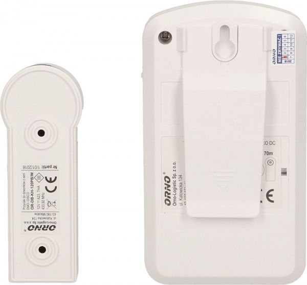 Звонок беспроводной Emos Disco DC на аккумуляторе с системой обучения белый OR-DB-KH-122
