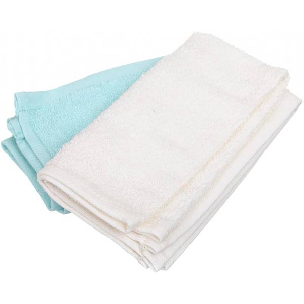 Набор полотенец в корзинке Key 6 шт 30x30 см голубой