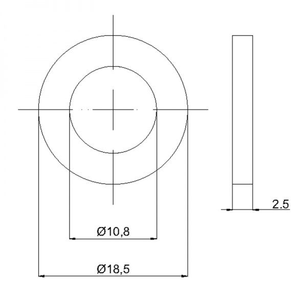 Прокладка Rubineta резиновая 1/2 с металлической сеточкой 632012