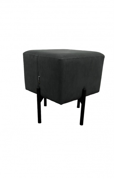 Пуф Lion Монте 410х390 мм серый графит / черный 